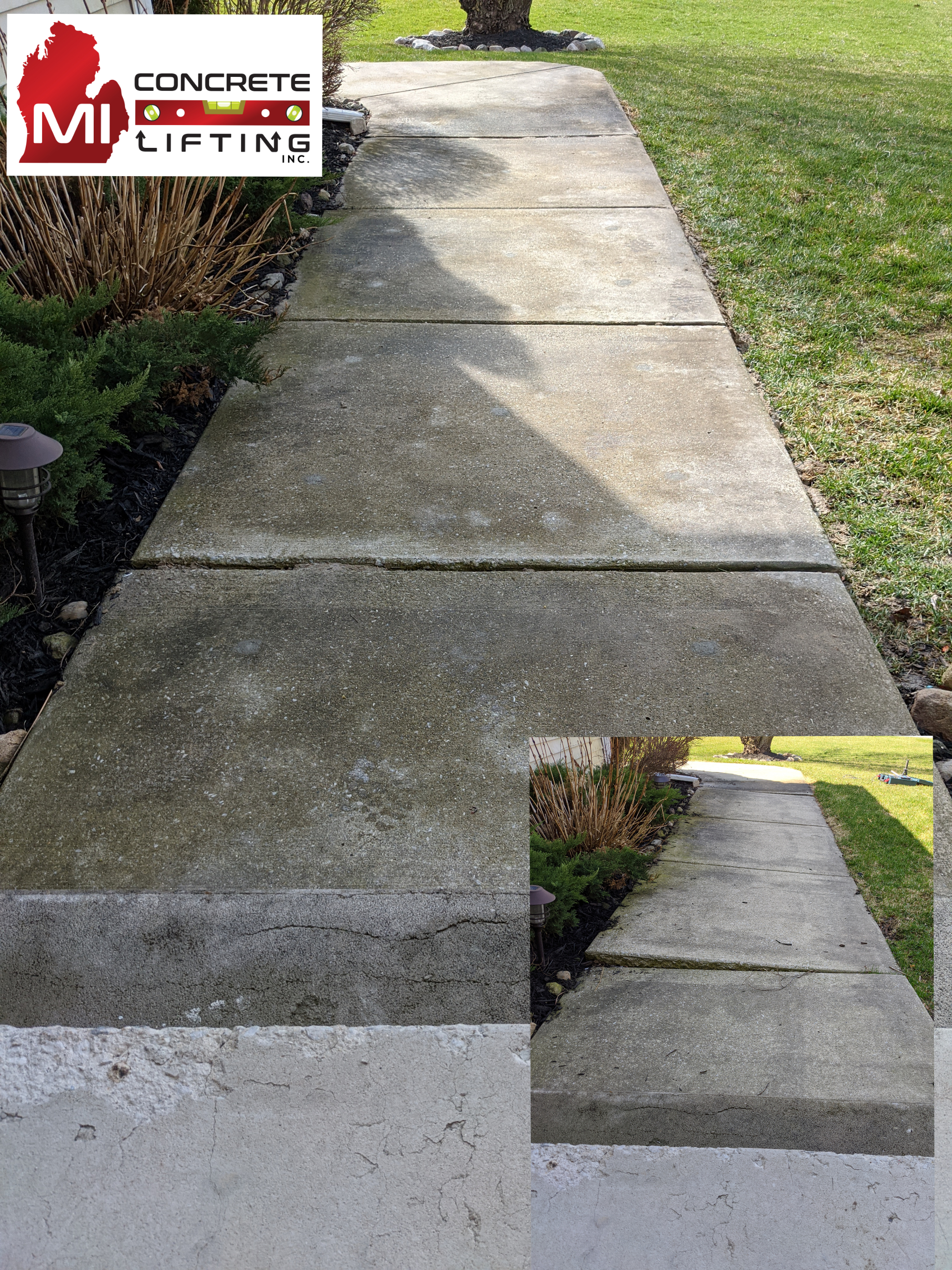 Howell, MI walkway leveled to remove trip hazard