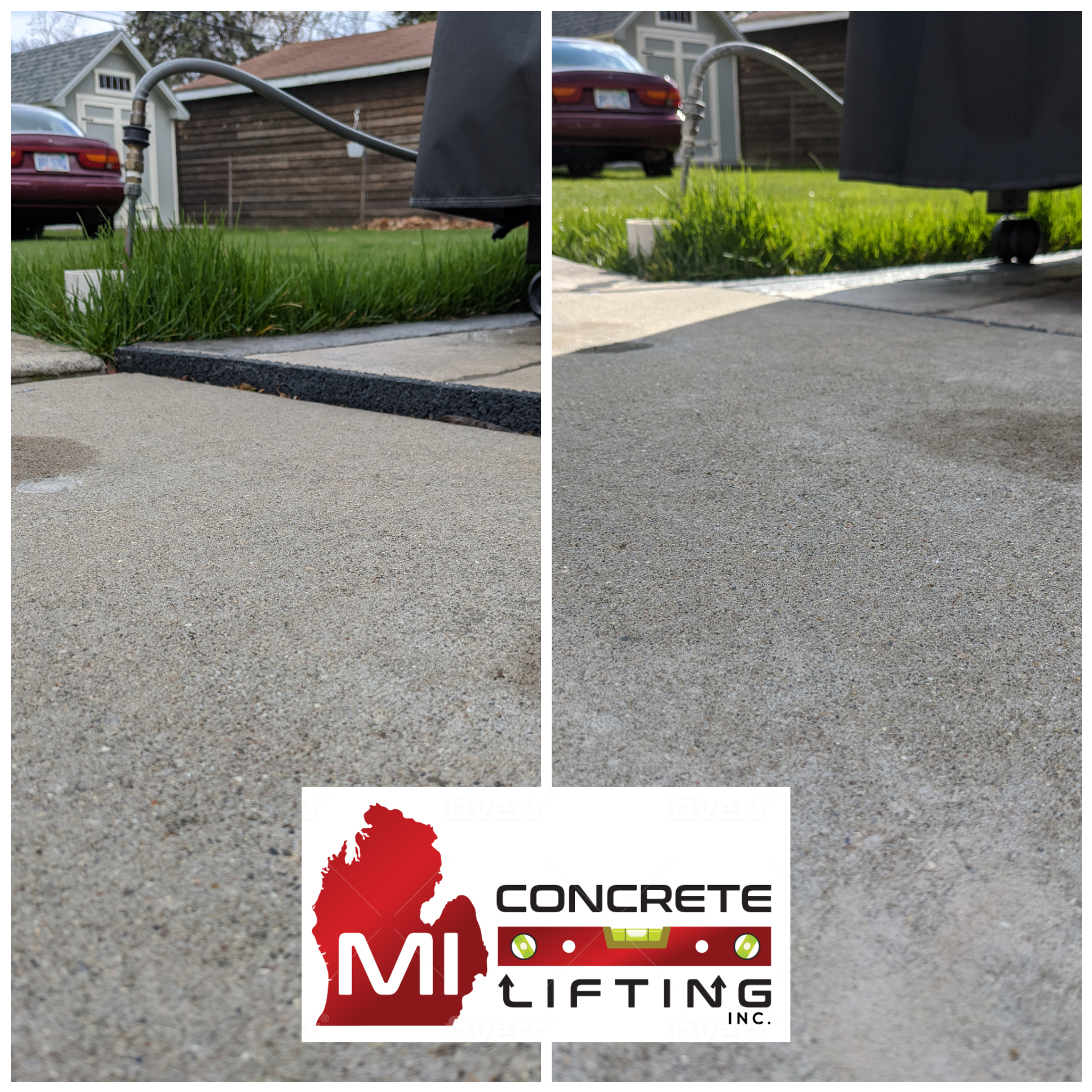 Livonia, MI patio lifted to level